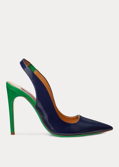 Ralph Lauren Carley Two-Tone Calfskin Pumps Dame Danmark (EIDLX8456)